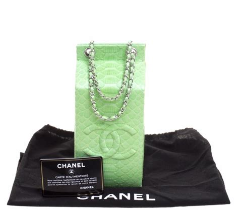 chanel milk carton bag green